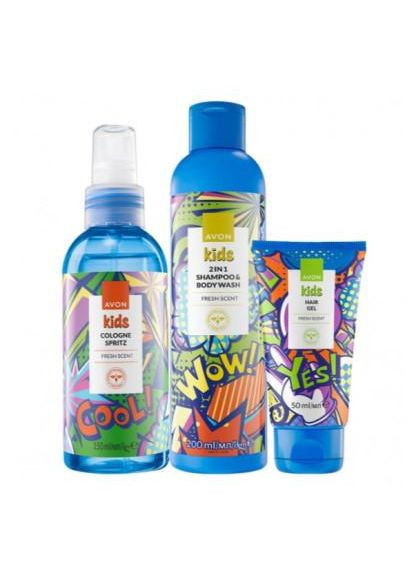 Детский набор для мальчиков (shmp/gel/200 ml + h/gel/50 ml + aroma/water/150 ml) Avon (318679398)