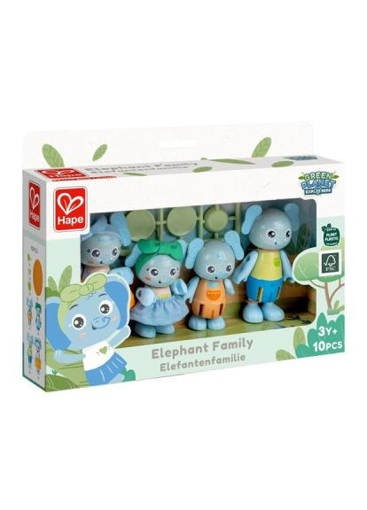 Игровой набор деревянный Семья слоников (E3527) Hape дерев'яний Сім'я слоників (357237555)