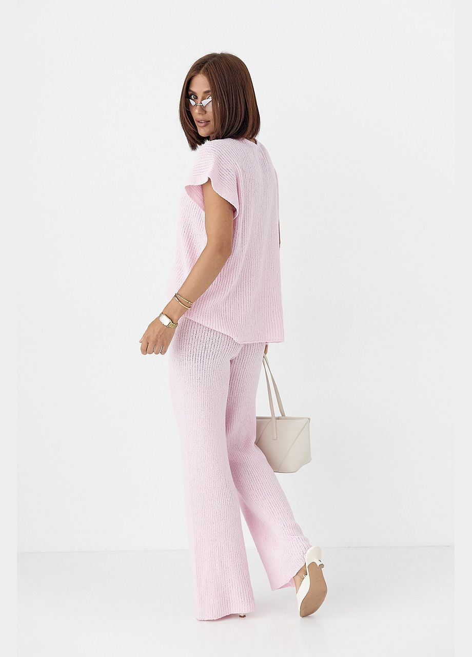 Вязаный летний костюм с футболкой и брюками Lurex (340423363)