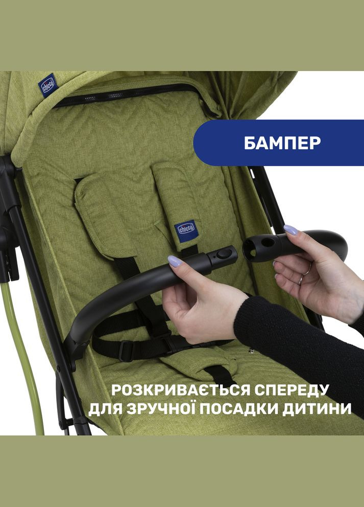 Коляска с системой сборки в тележке Trolley Me, зеленая Chicco (297869572)