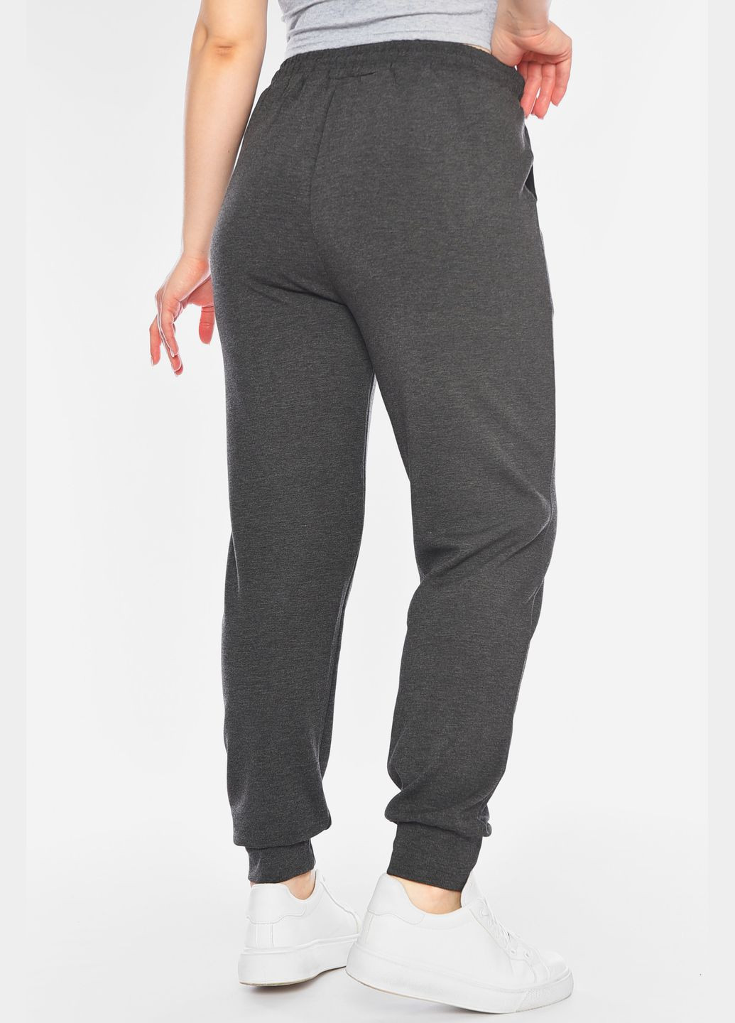 Штаны женские однотонные серого цвета Let's Shop (322765422)