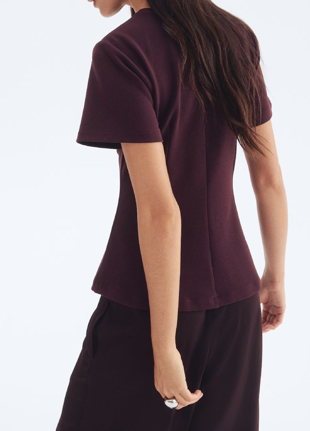 Темно-бордова блуза H&M