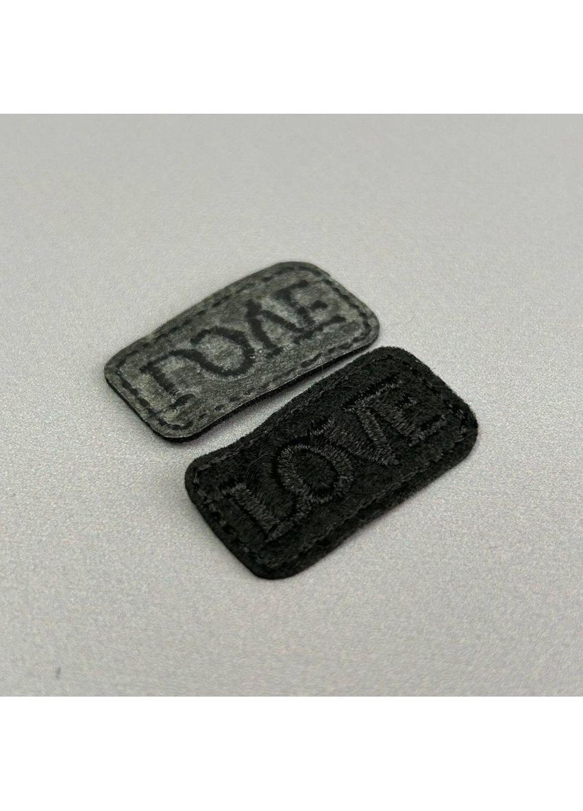 Термо нашивка, заплата Love 1,5х3 см - черный Plus-plus (352745402)