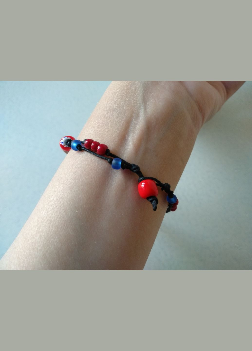 Керамический браслет ручной работы с чешским стеклянным бисером №1 Коти&Ангели (302450802)