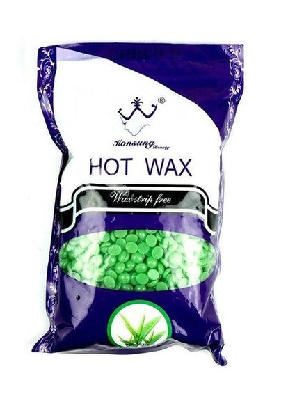 Горячий воск в гранулах для депиляции Hot Wax Зеленый чай, 300г Plus-plus (354796253)