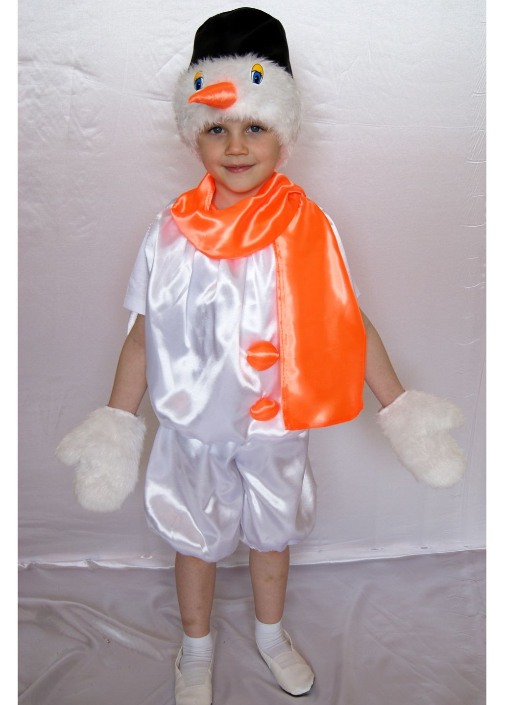 Карнавальный костюм Снеговик №2 (атлас) No Brand (362539105)