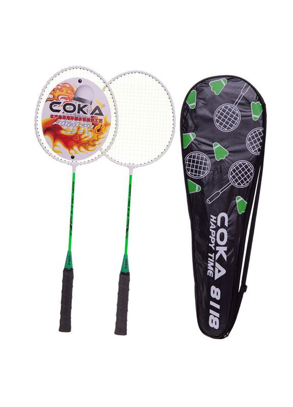 Набір для бадмінтону в чохлі Coka BD-8118 Чорно-зелений, (60508329) FDSO (322735325)