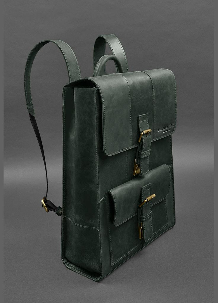 Шкіряний рюкзак Brit зелений Crazy Horse (A-028024) BlankNote (330144372)