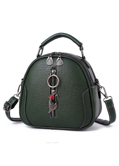 Жіноча міні сумочка на плече з брелоком, маленька жіноча сумка Зелений No Brand (334729518)
