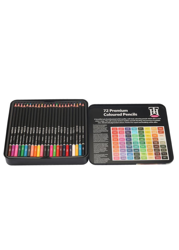 Набор цветных карандашей в металлической коробке 72 цвета Yover (322650460)