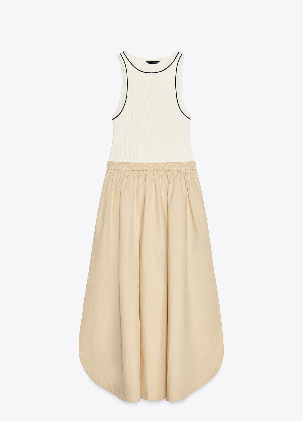 Комбінована сукня Zara однотонна