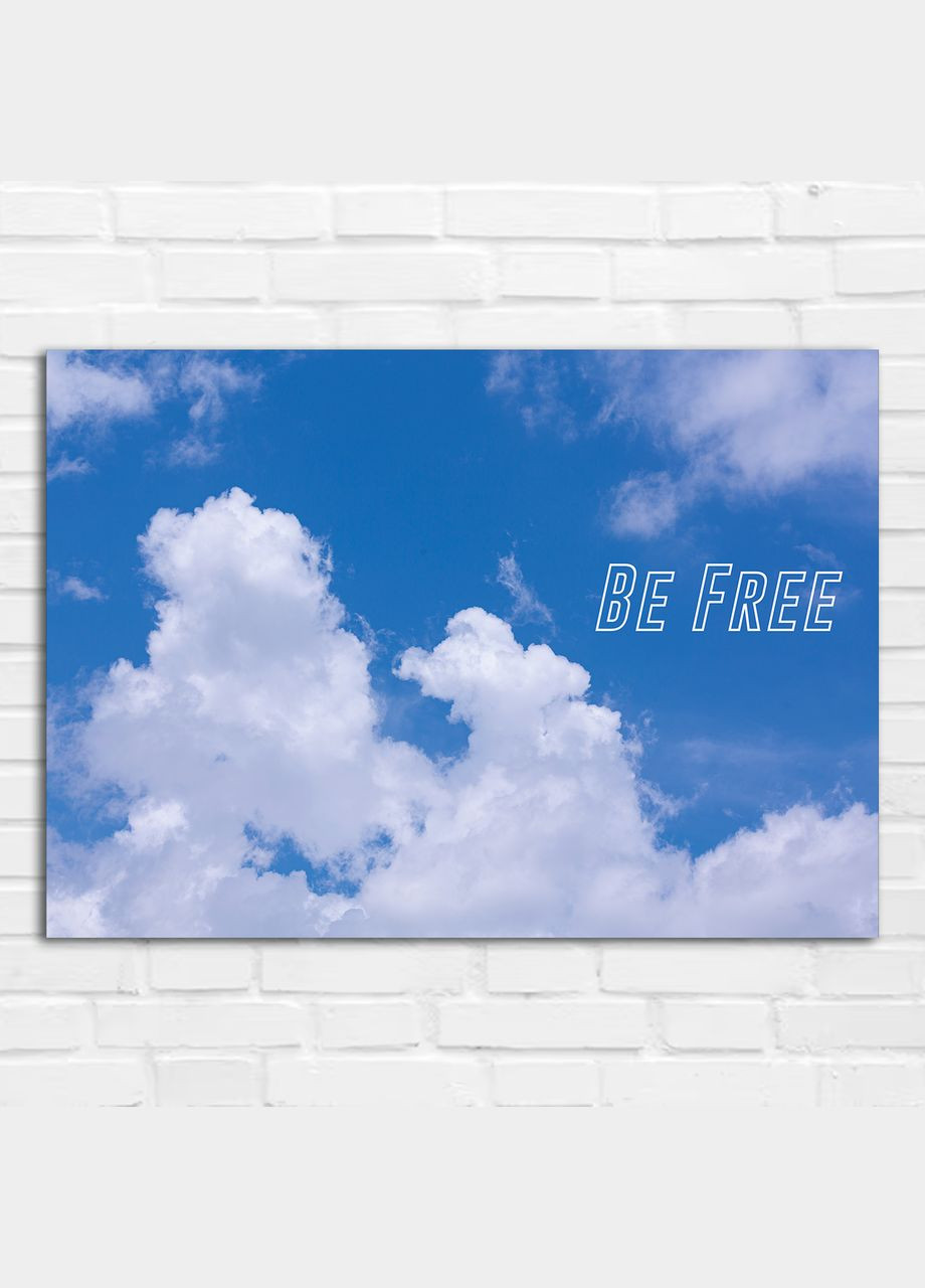 Плакат- на стену с мотивационным принтом "Bee Free. Будь свободным" А2 Кавун постер (316210812)