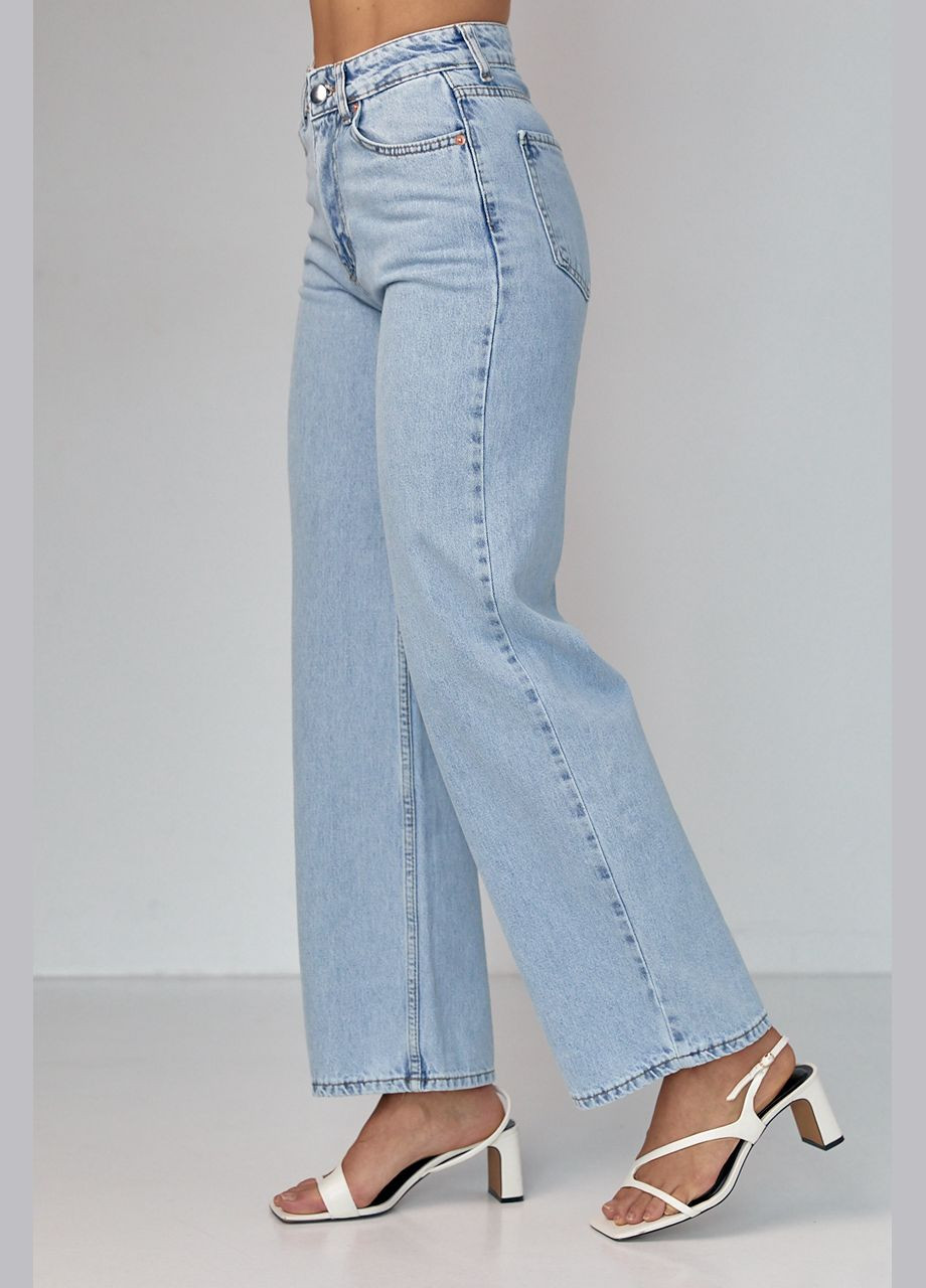Женские прямые джинсы Straight - голубой Lurex - (293292964)