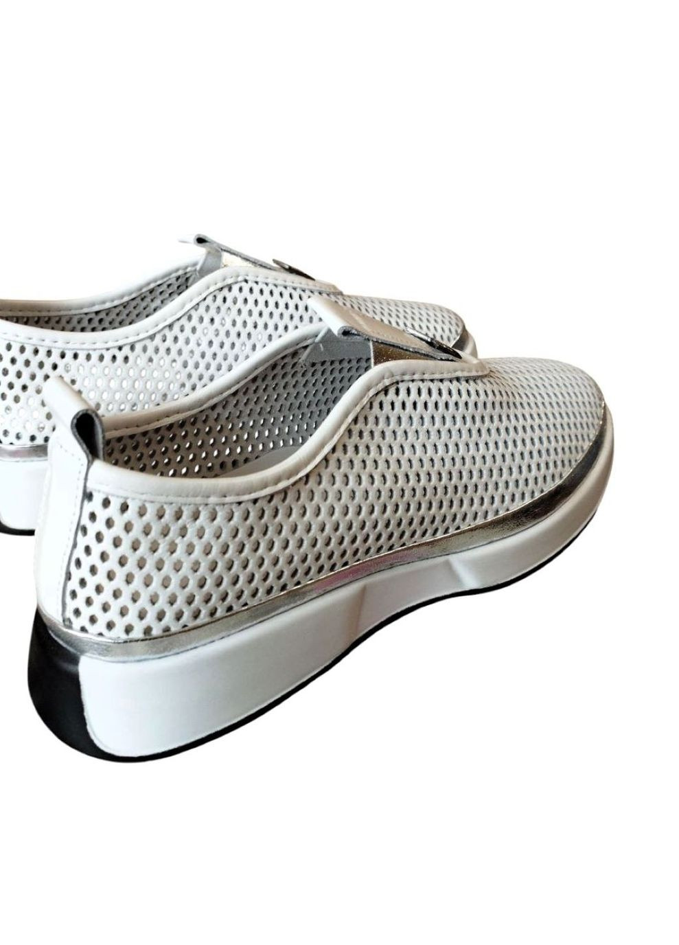 , Мокасини жіночі з перфорацією 37 (24 см) білі Sherlock Soon (327847518)