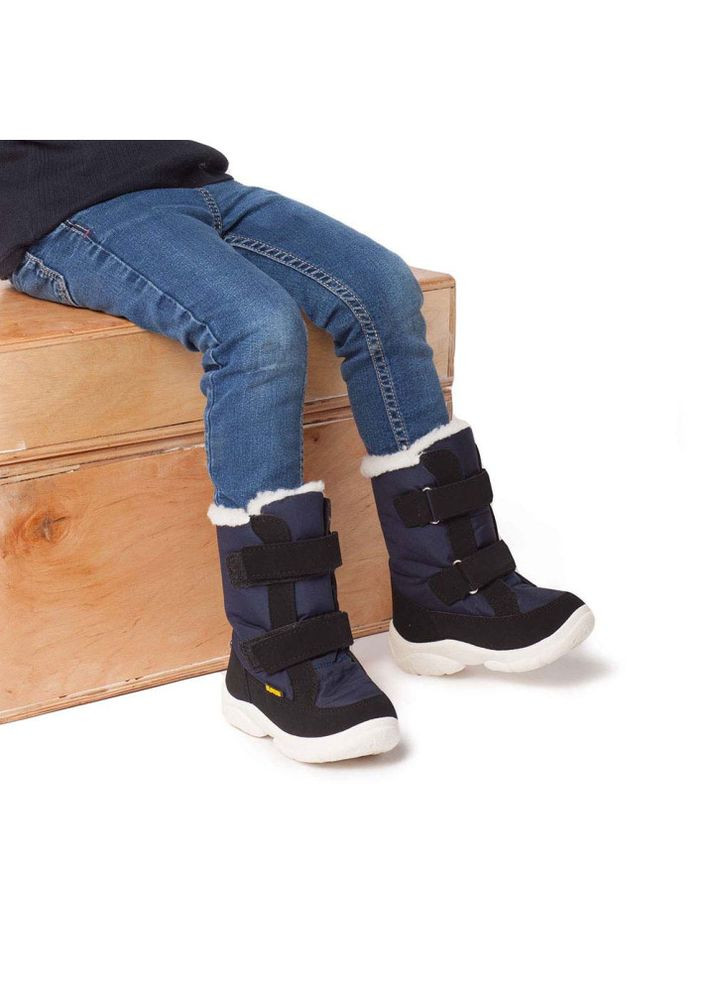 Зимние детские сапоги-дутики зимние alaska синие Oldcom с мехом