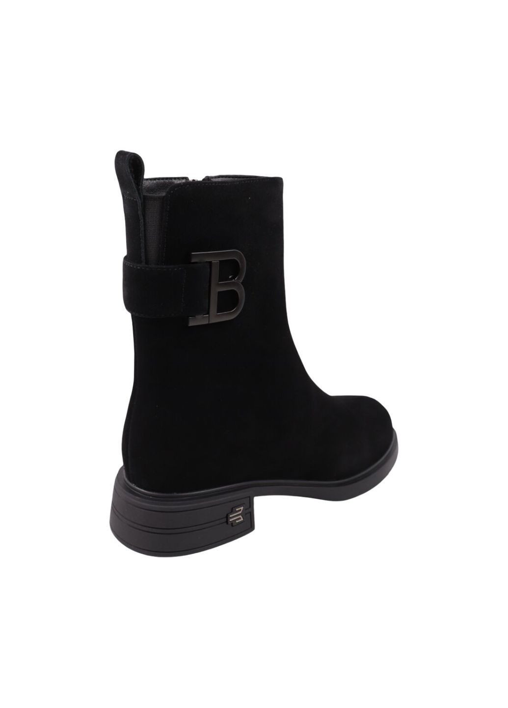 ботинки женские черные натуральная замша FARINNI