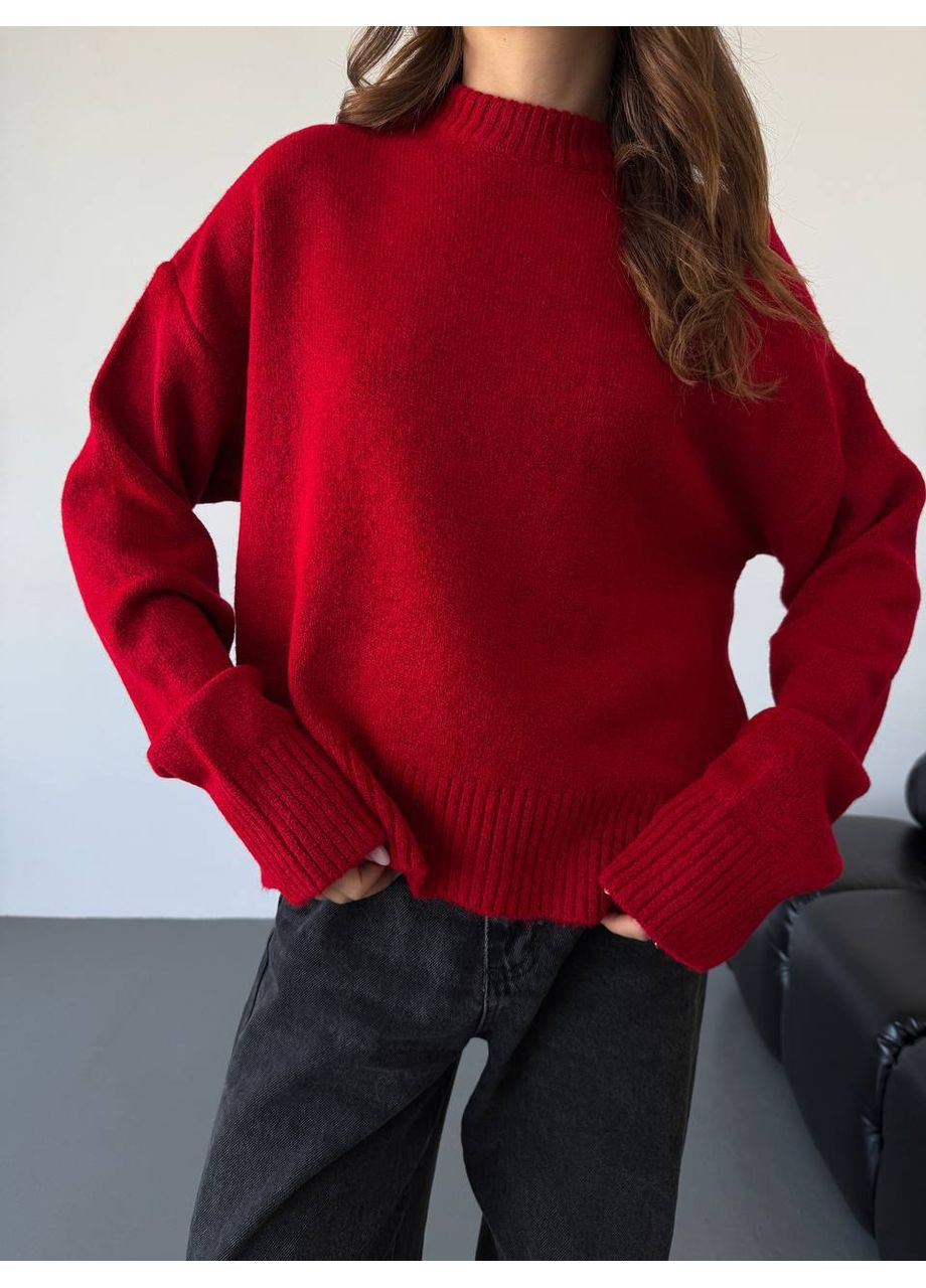 Червоний демісезонний стильний светр-топ продаж (туреччина) — заміри в описі DK/DL Мода без кордонів