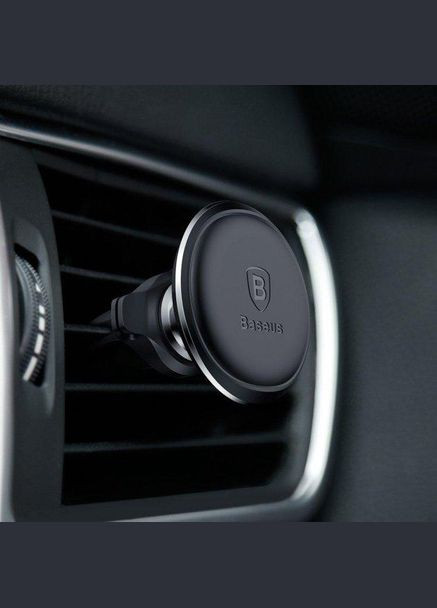 Магнитный держатель телефона Magnetic Air Vent Car Mount with Cable Clip Black (SUGX-A01) Baseus (368698444)