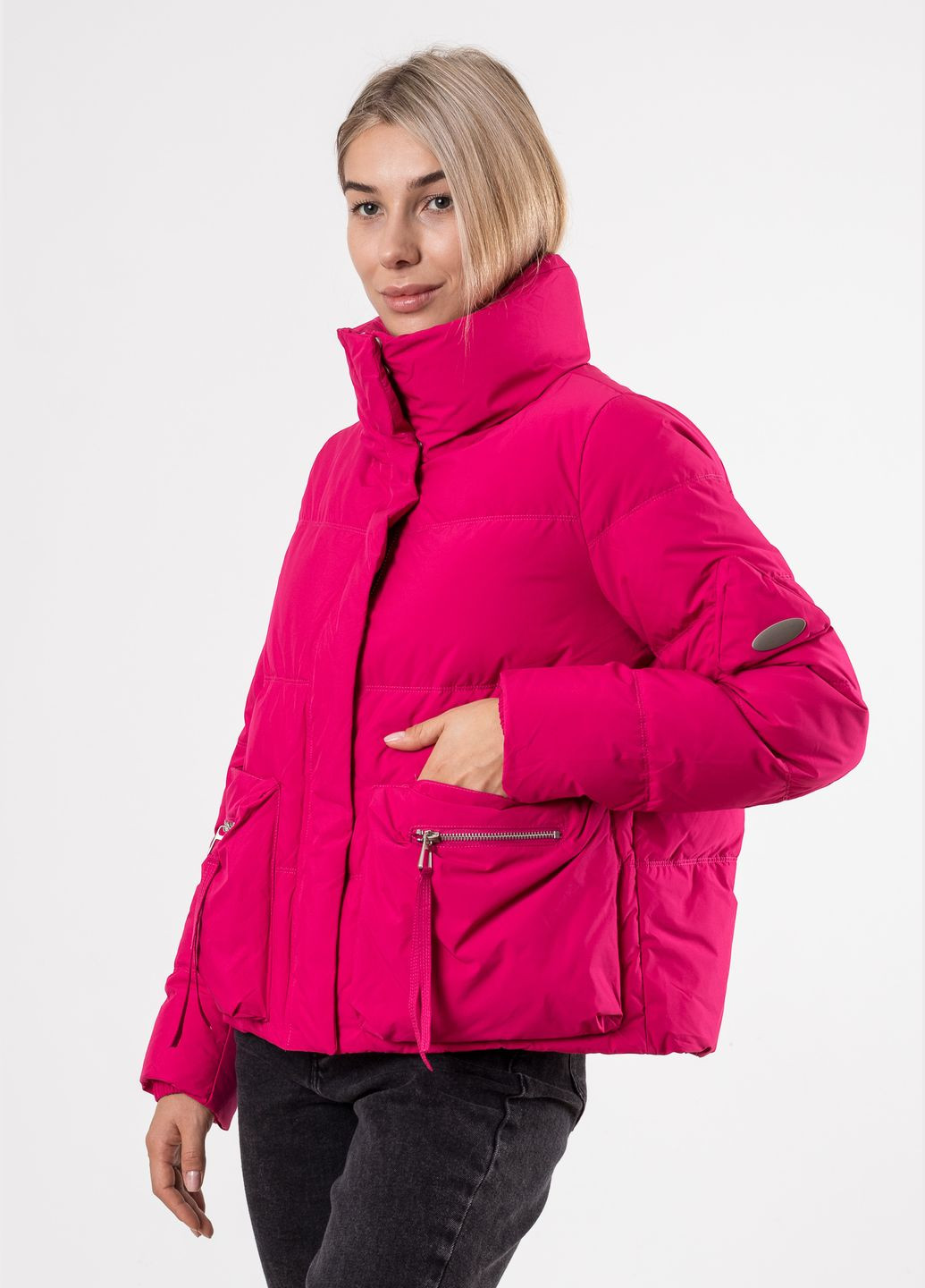 Фуксиновый зимний Пуховик КОМ.2021