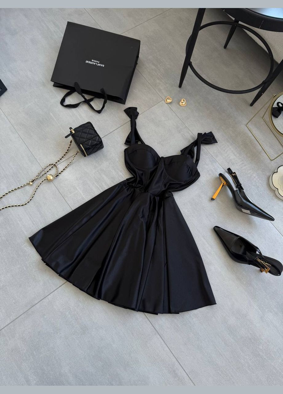 Черное повседневный платье женское Україна однотонное