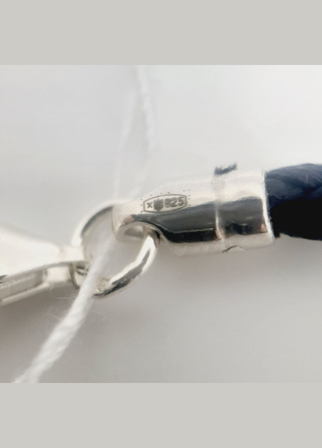 Ланцюжок срібло 925° 1,14г. 45 розмір шкіряний шнур косичка чорний () Elis-s 6010/3,0пл (307396185)