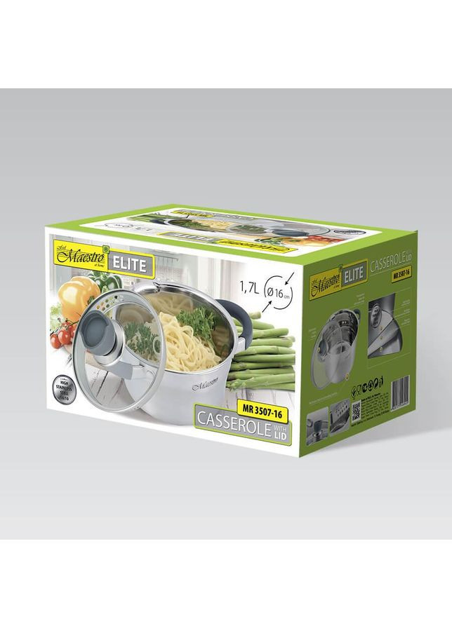 Каструля з кришкою MR-3507-24 5,6 л 24 см Maestro (349222292)