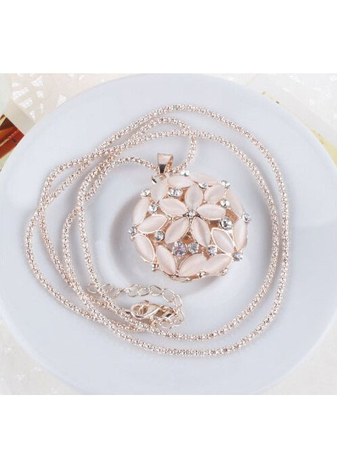 Женская подвеска-кулон с цепочкой Объемный Цветок «Flora» (золотистый) China (366875182)