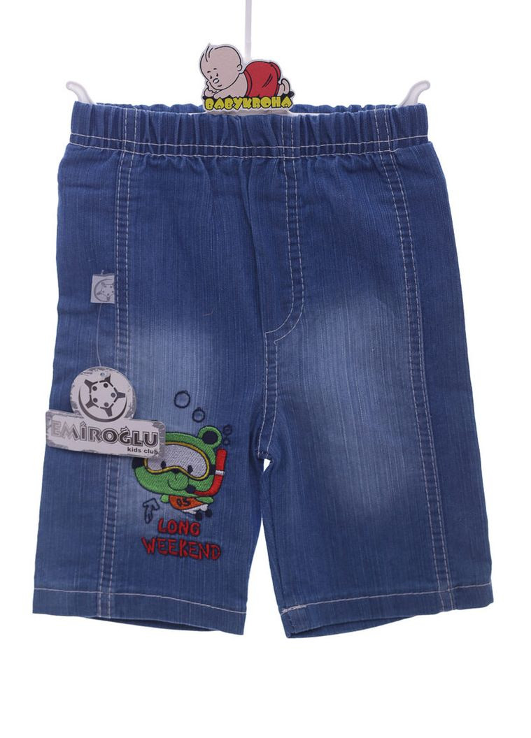 Блакитний літній джинсові шорти з футболкою для хлопчика swimmer блакитний 92 см (37853) BABYKROHA