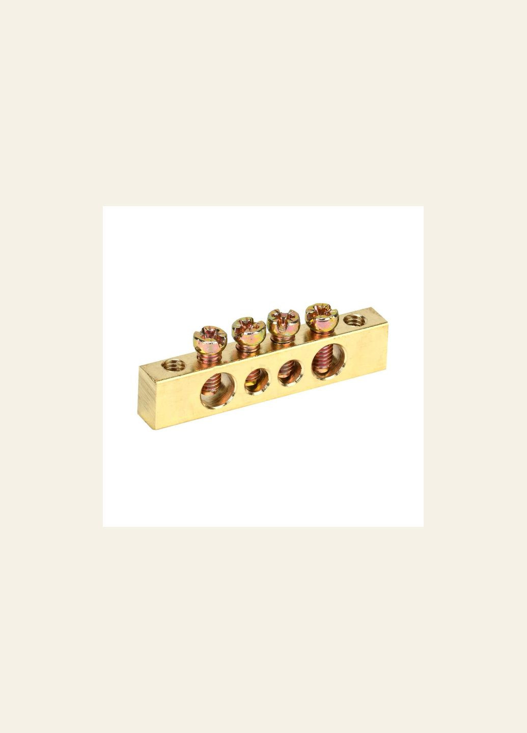 Шина нулевая 4 отверстия 8х12мм медь крепления по краям [YNN21-04-100] UEC (344540848)