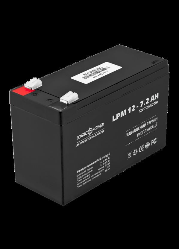 Акумулятор кислотний AGM LPM 12 — 7.2 AH LogicPower (279555058)