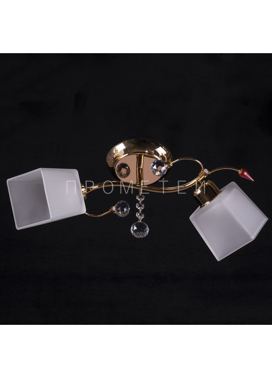 Люстра Припотолочная на дві лампочки (золото) 37275/2C/FG+WT No Brand (354229765)