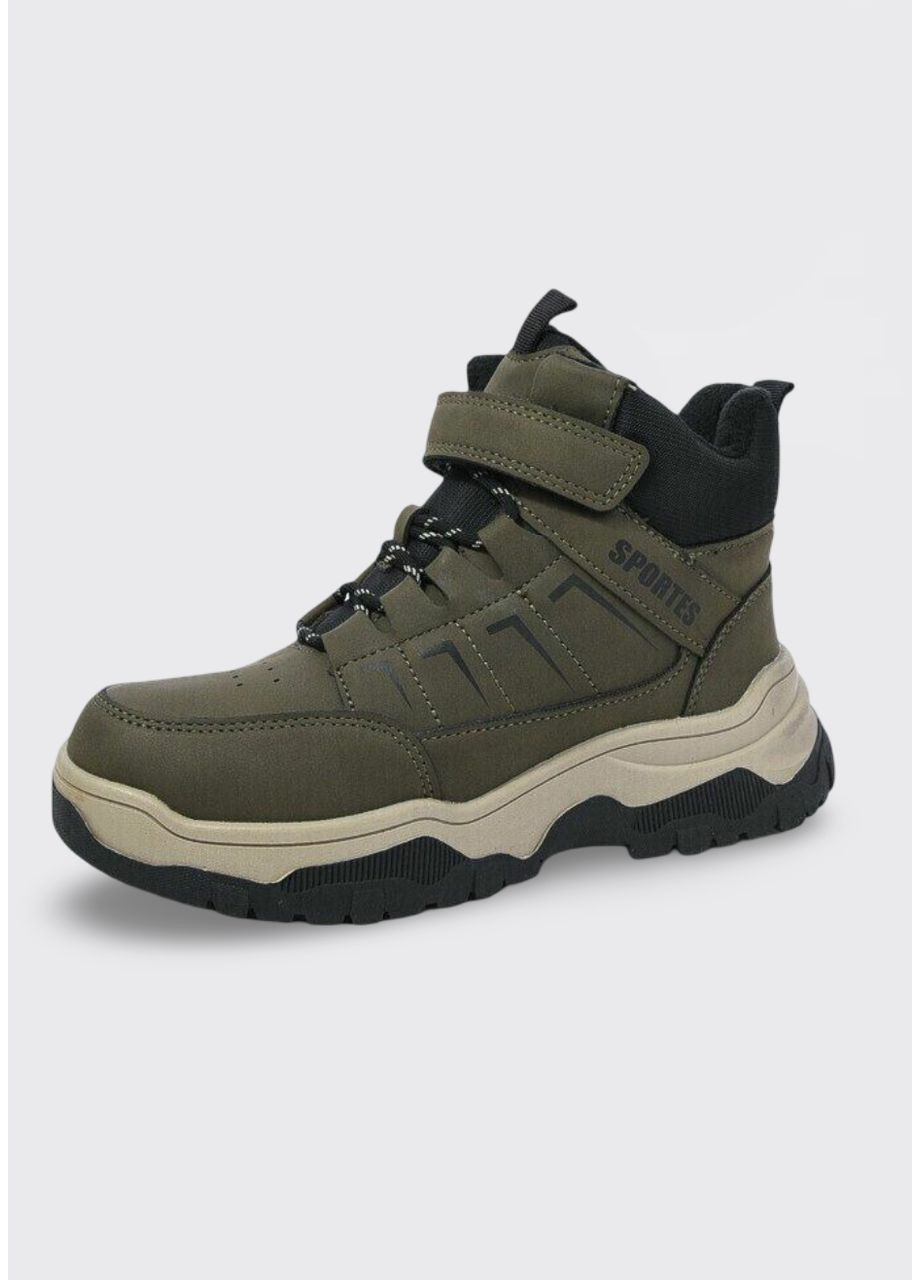 Хаки осенние детские зимние ботинки для мальчика хаки (e3666-4) GFB