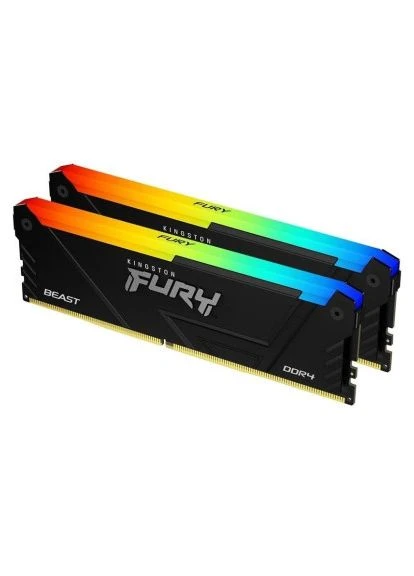 Модуль пам'яті для комп'ютера (ex.HyperX) (KF432C16BB2AK2/64) Kingston FURY DDR4 64GB (2x32GB) 3200 MHz Beast RGB Black (402310744)