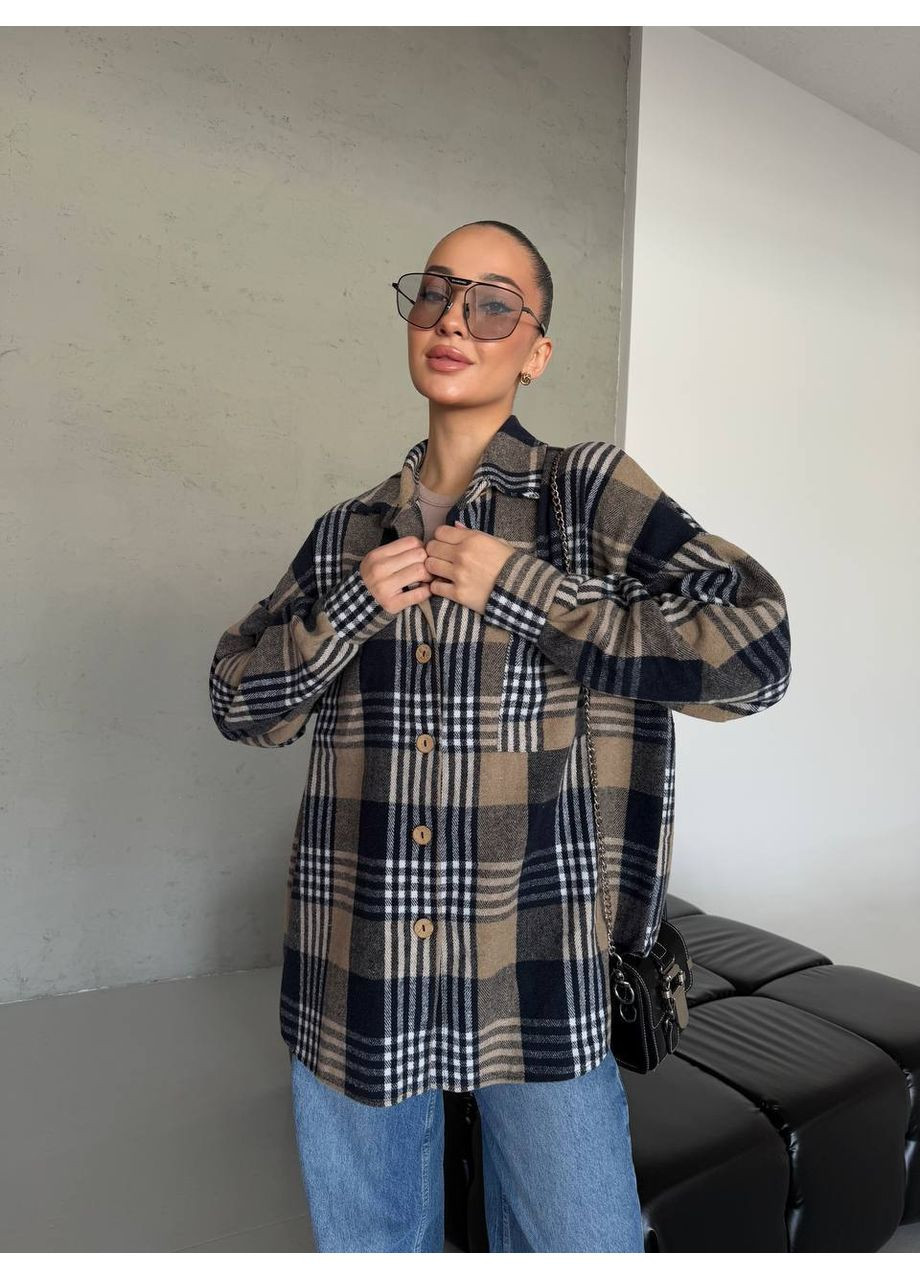 Жіноча шоколадна сорочка No Brand (358556373)