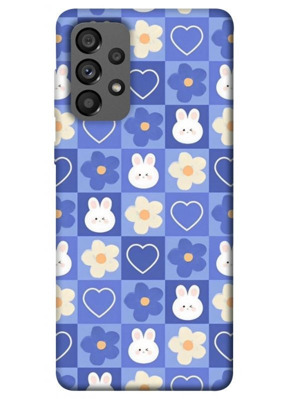 Чехол с принтом для Samsung Galaxy A73 5G / для самсунг галакси А73 Кролики-цветочки No Brand (338606838)