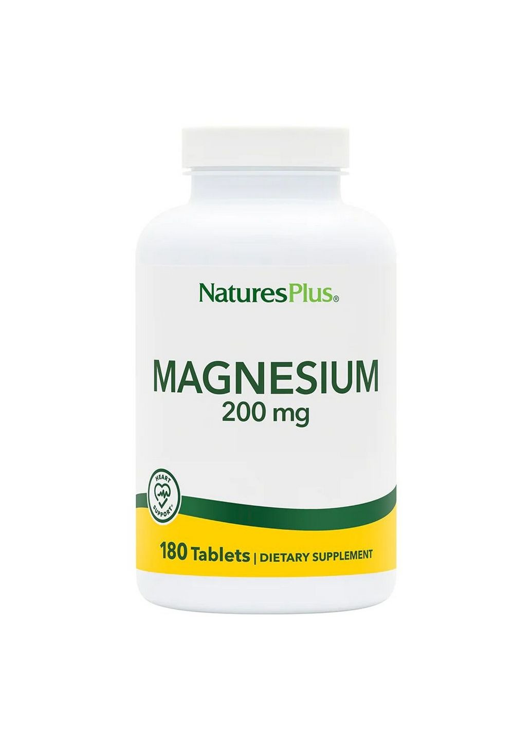 Витамины и минералы Magnesium 200 mg, 180 таблеток Natures Plus (293417973)