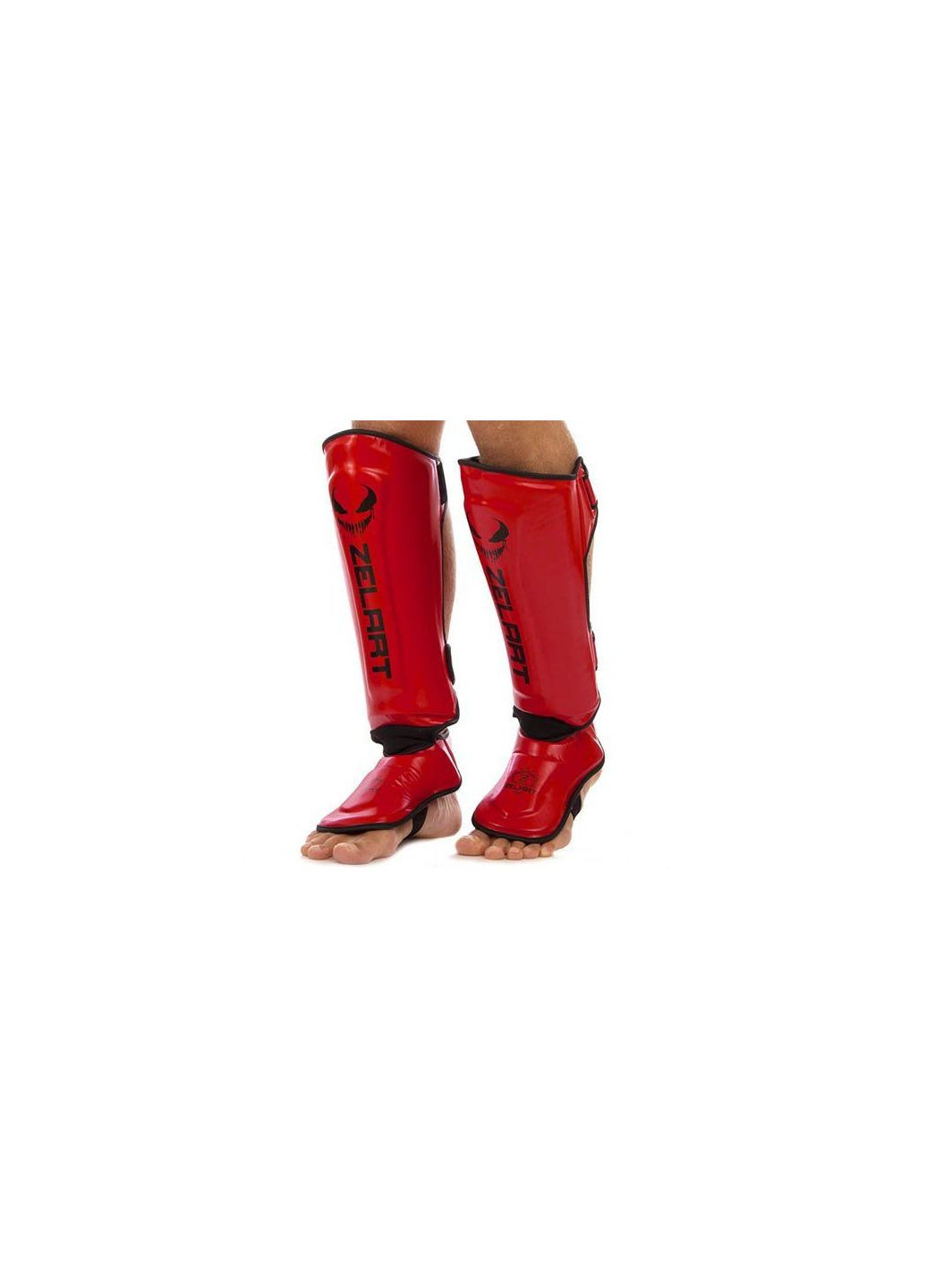 Защита для голени и стопы BO-1376 Красно-черный (37363082) Zelart (323022712)
