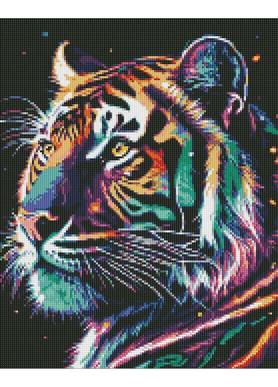 Набор с алмазной мозаикой "Фантастический тигр" с АВ стразами 40x50см (AMO7742) Ідейка (360739951)