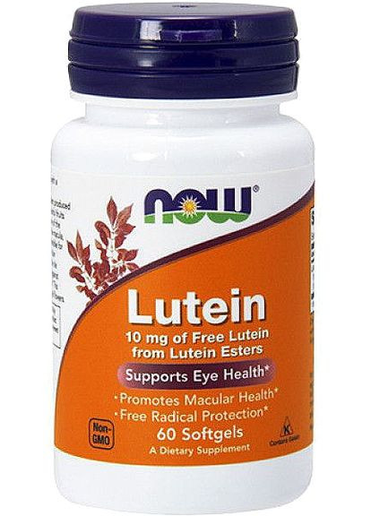 Пищевая добавка "Лютеин", 10 мг Lutein Softgels 120шт (874191-26557572) Now Foods (368659416)