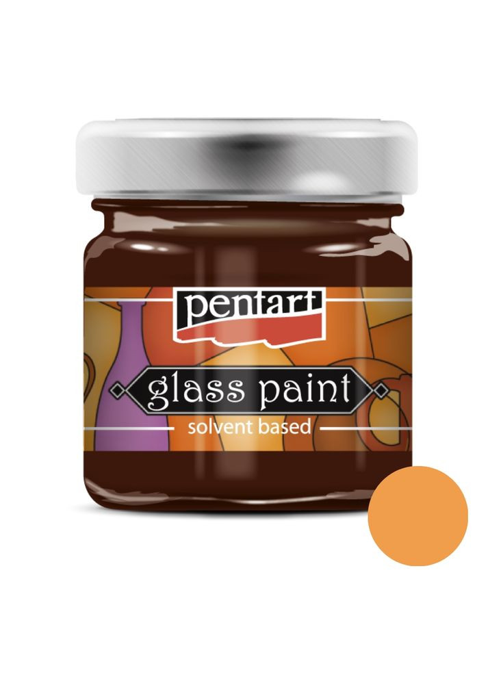 Краска витражная на основе раств. холодной фиксации Оранжевая 30мл Pentart (362586176)