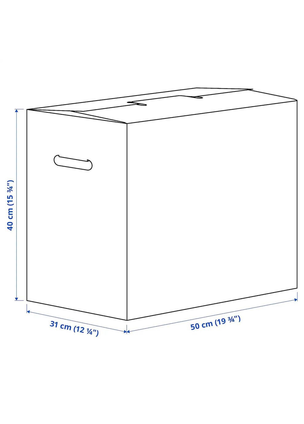 Рухомий картон ІКЕА DUNDERGUBBE 50х31х40 см (10477049) IKEA (278406100)