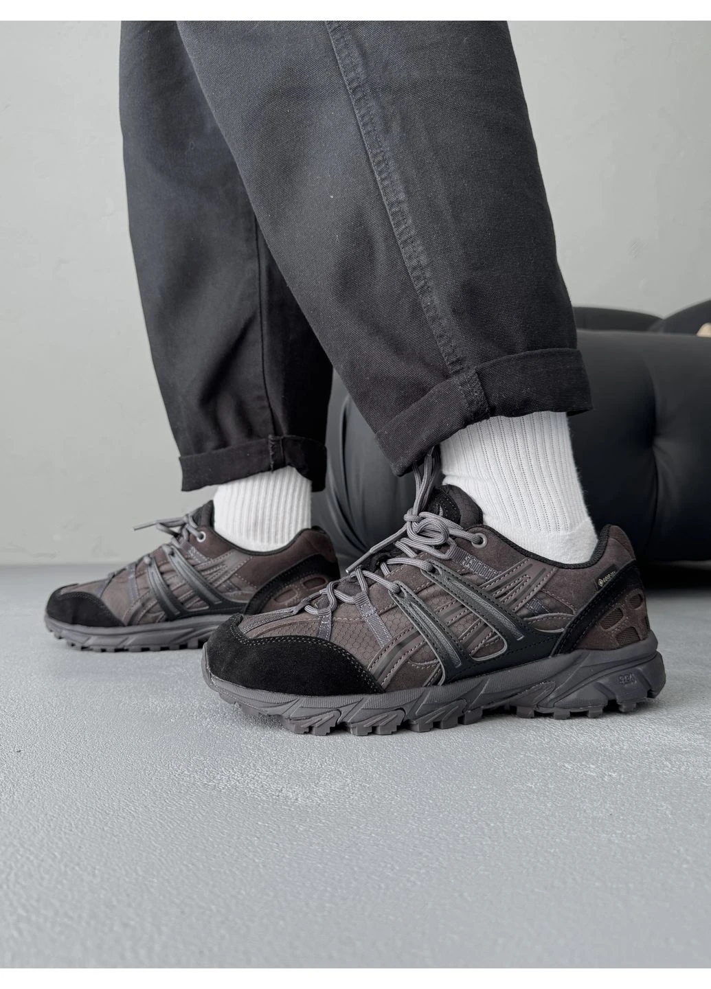 Чорні літні кросівки asics gel-sonoma black/brown gore-tex асікс гель сонома No Brand