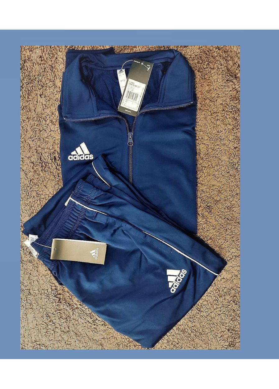 МУЖСКИЙ СИНИЙ СПОРТИВНЫЙ КОСТЮМ ШТАНЫ ТОЛСТОВКА -M,L,XL,XXL adidas (356172761)