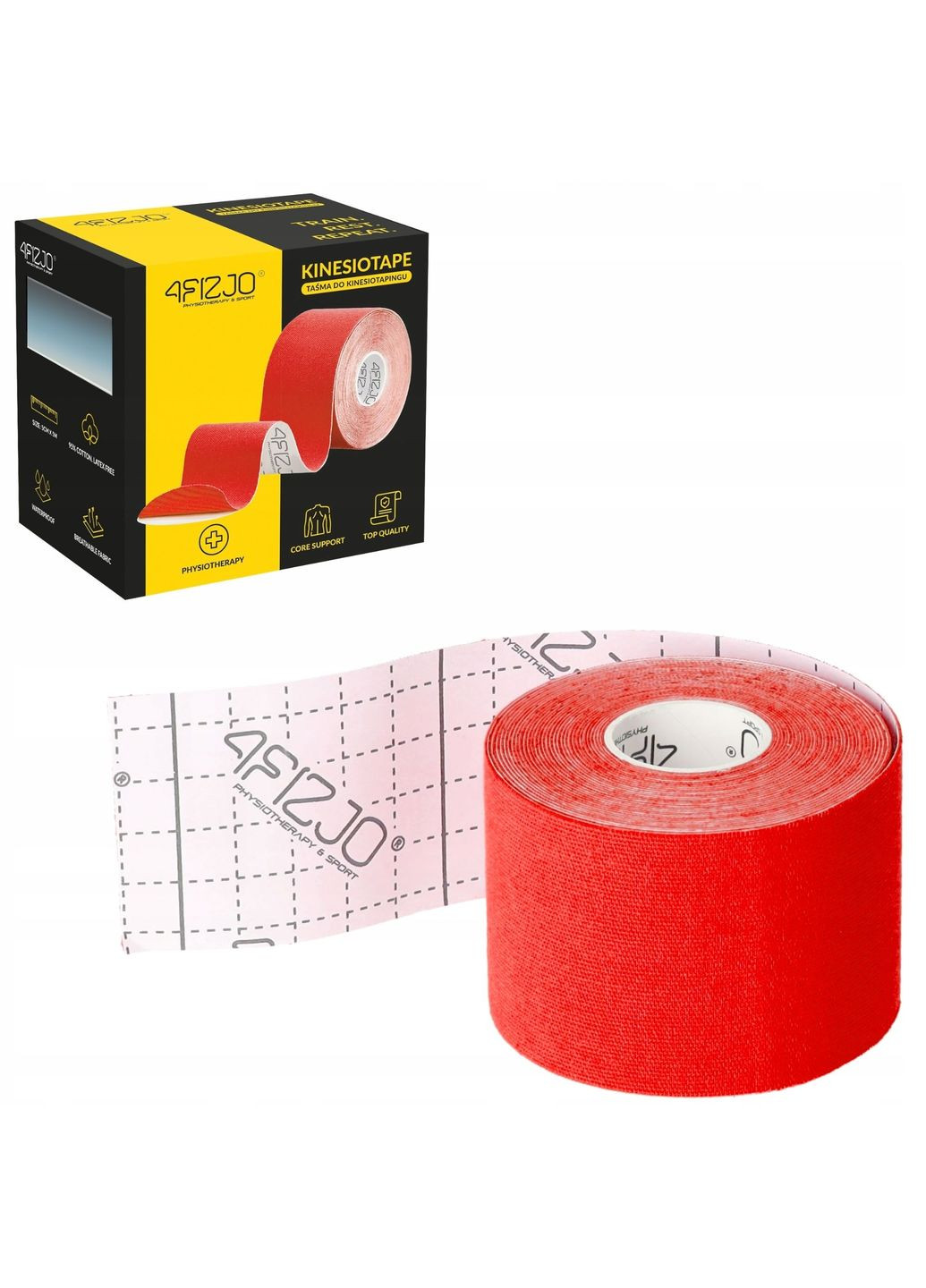 Стрічка кінезіологічна (кінезіо тейп) 5 см x 5 м Red (P-5907739318800) 4FIZJO (301733433)