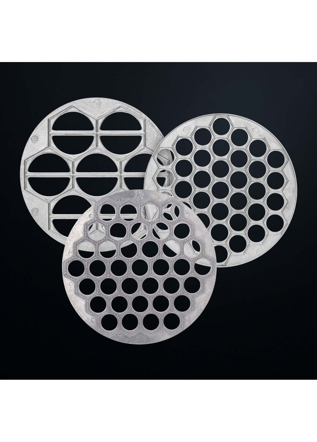 Комплект из 3 форм для лепки пельменей и вареников: круглая пельменница, варенница и форма для равиоли RS (355341902)