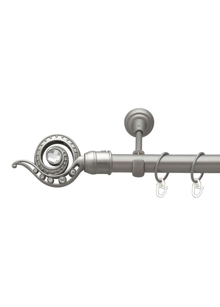 Карниз Дракона металлический однорядный открытый гладкая труба Сатин 25 мм 200 см (00-00023283) ORVIT (300845374)