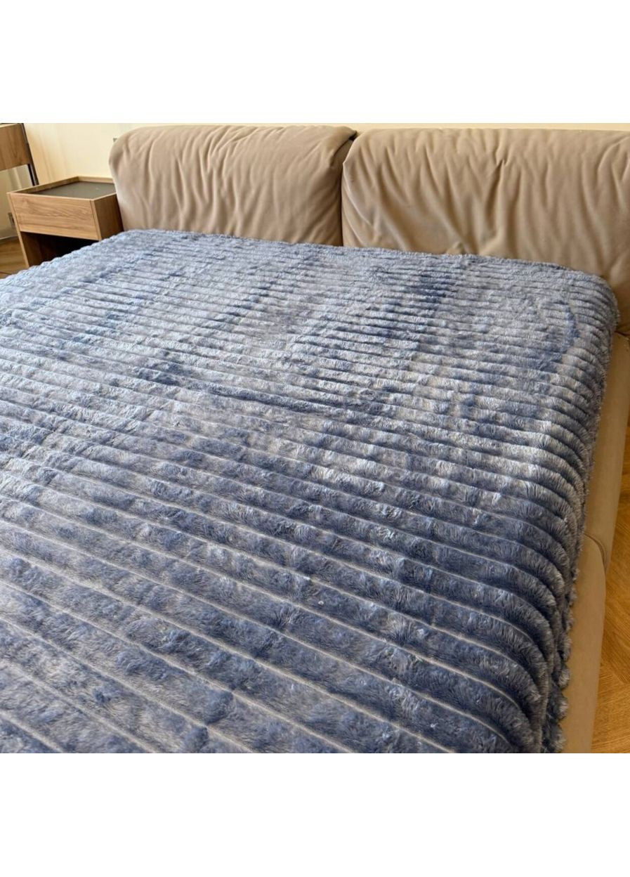 Плед-покривало флісовий євро синій 200х230 Королівський Шарпей PKS7 Malloory Home (351360875)