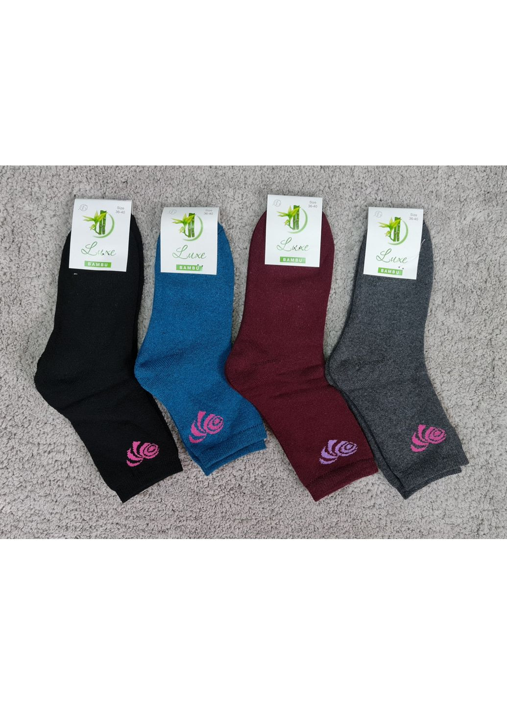 Комбинированные носки женские теплые махровые Luxe (363023361)