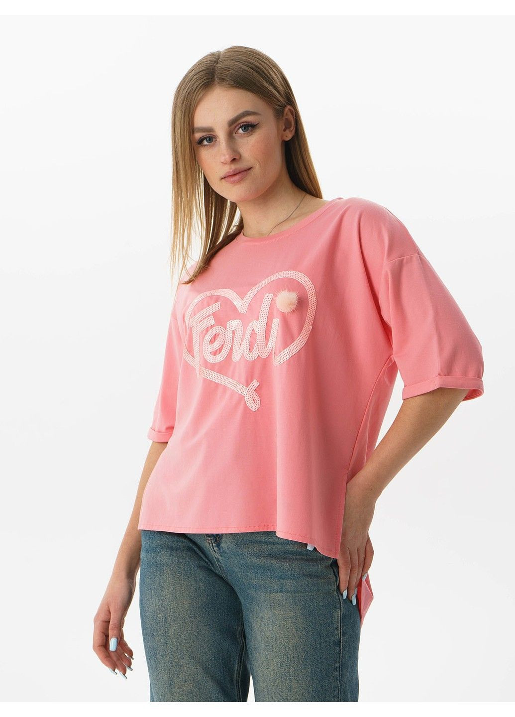 Розовая летняя футболка 21 - 0890 Buts