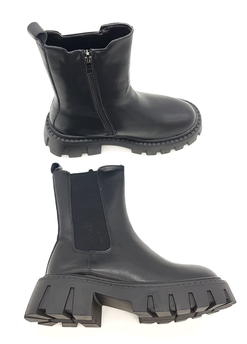 Осенние женские ботинки зимние черные кожаные ii-11-8 23 см(р) It is